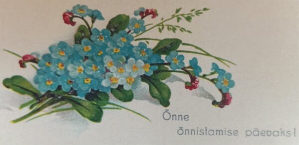 Väike postkaart "Õnne õnnistamise päevaks!"