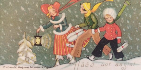 Väike postkaart "Hääd uut aastat"