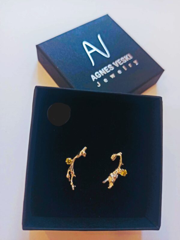 Agnes Veski Jewellery kõrvarõngad kiviga